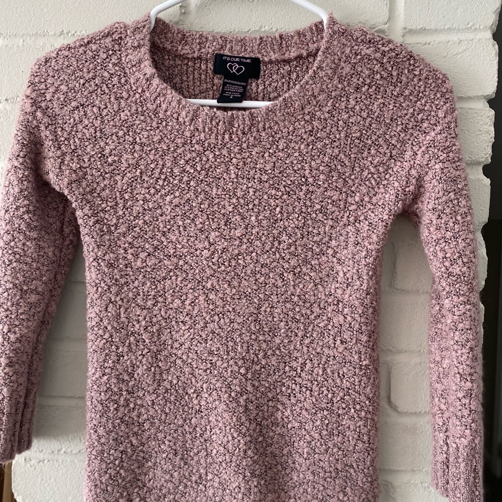 It’s our time girls pink sweater